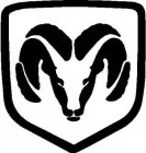 Dodge Ram Head Logo Sticker uitgesneden medium